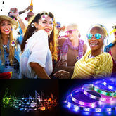 Battery Operated LED Strip Lights 20Ft, Battery Powered LED Strip Lights for Bedroom Color Changing APP Remote, USB Led Lights for TV, Room, Kitchen, Party